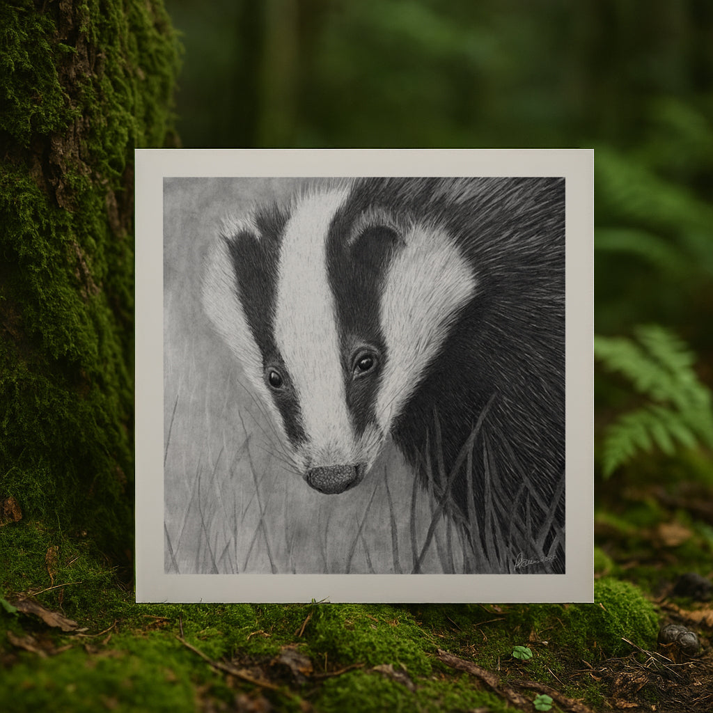 Badger | 300mm Square Print