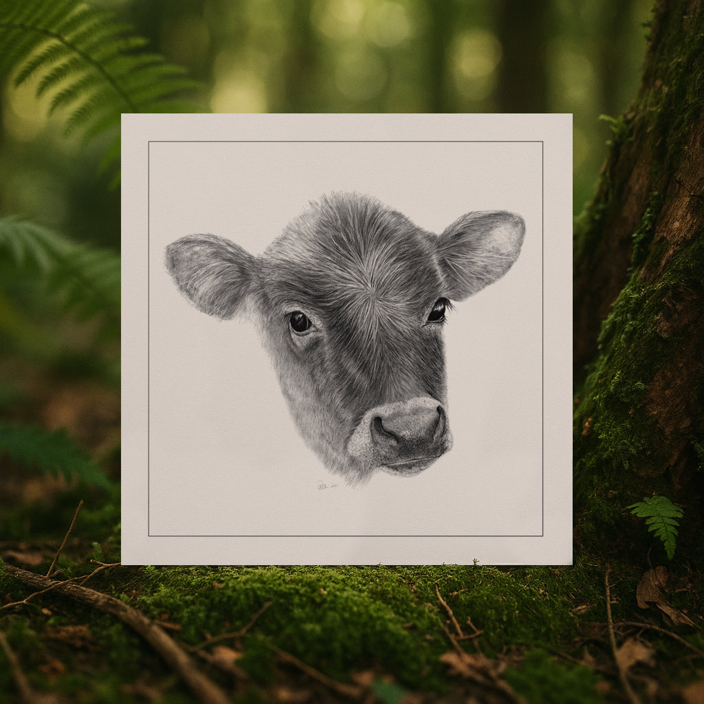 Cow | 300mm Square Print