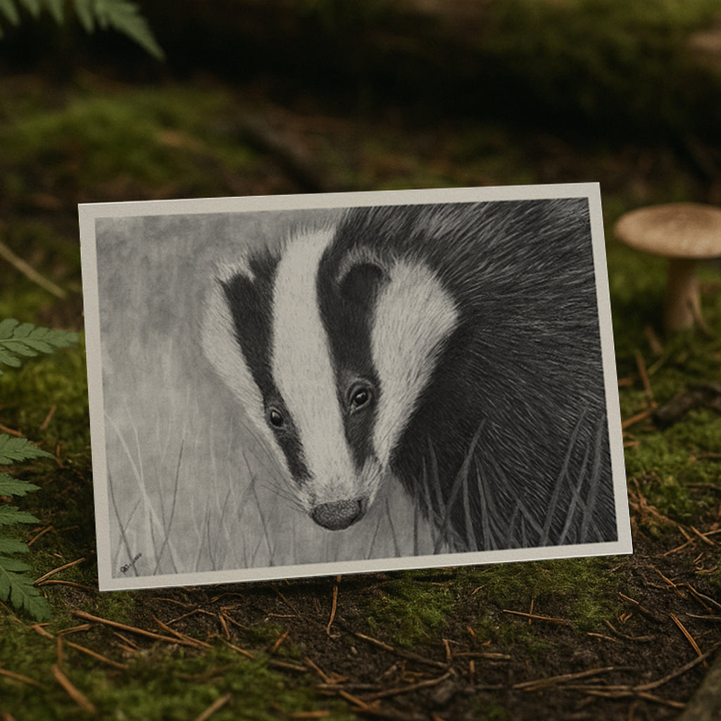 Night Watch – Badger A4 Fine Art Print