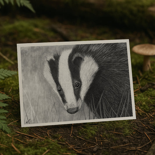 Night Watch – Badger A4 Fine Art Print