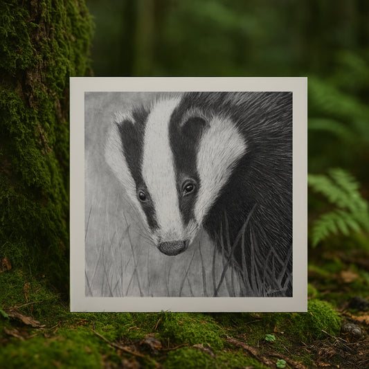 Badger | 300mm Square Print