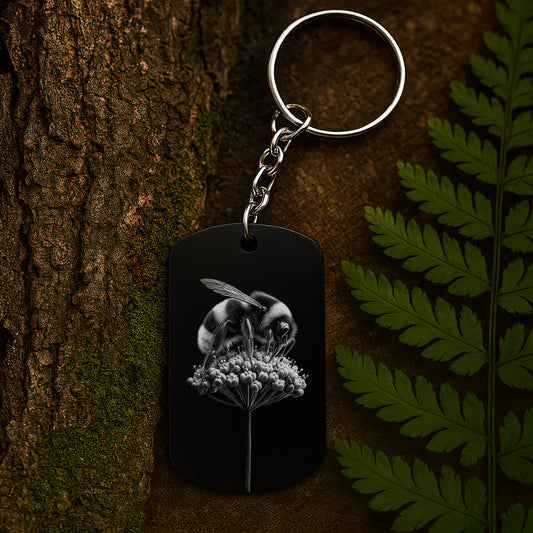 Bumblebee 01 - Engraved Aluminium Keyring
