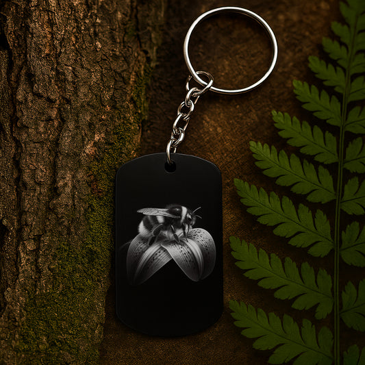 Bumblebee 03 - Engraved Aluminium Keyring