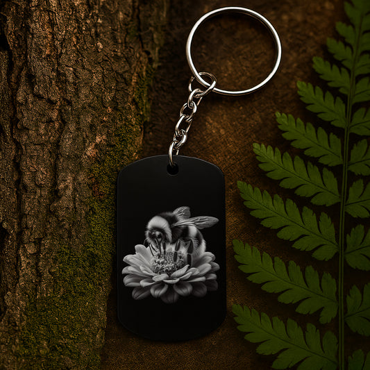 Bumblebee 04 - Engraved Aluminium Keyring