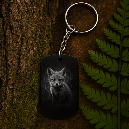 Fox 07 - Engraved Aluminium Keyring