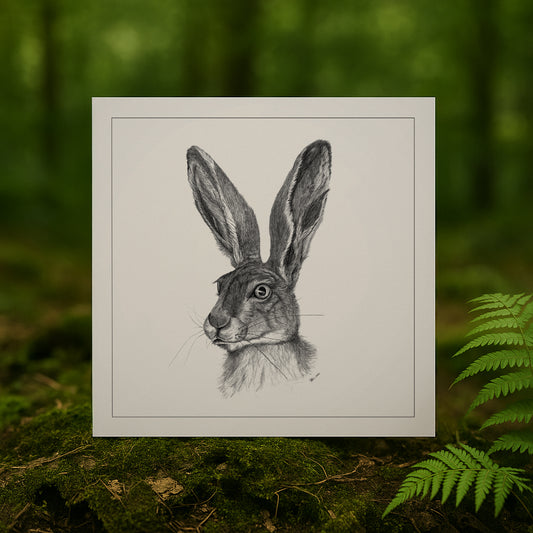 Hare | 300mm Square Print