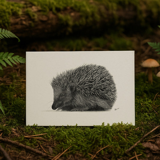 Quiet Curl – Hedgehog A4 Fine Art Print