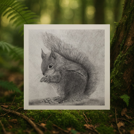 Squirrel | 300mm Square Print