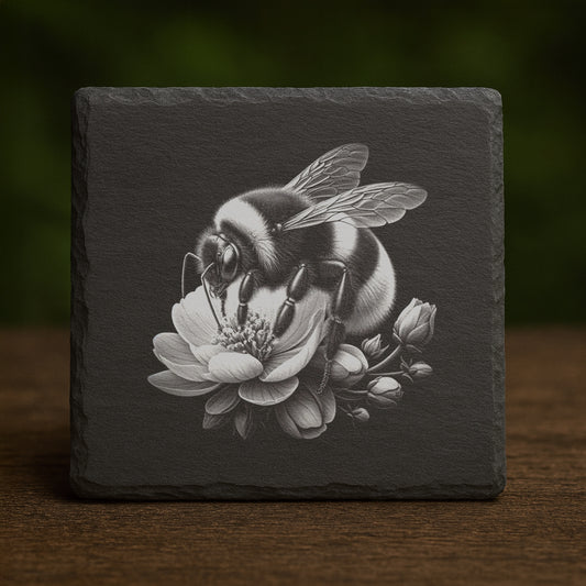 Slate Coaster - Bumblebee 002