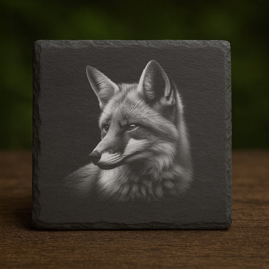 Slate Coaster - Fox 001