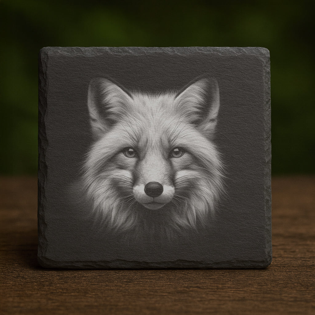 Slate Coaster - Fox 002