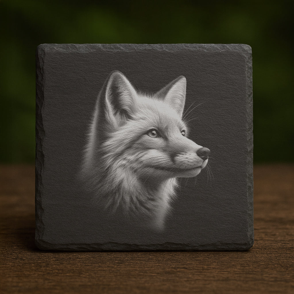 Slate Coaster - Fox 003