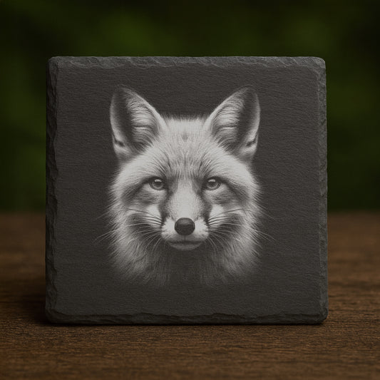 Slate Coaster - Fox 004