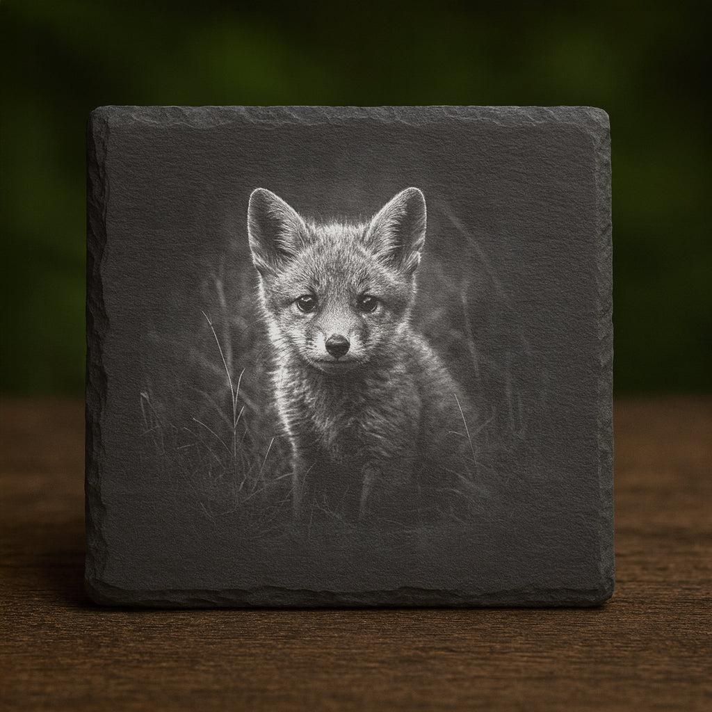 Slate Coaster - Fox 005